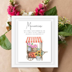 Marché de fleurs - Affiche de souvenirs avec la ma