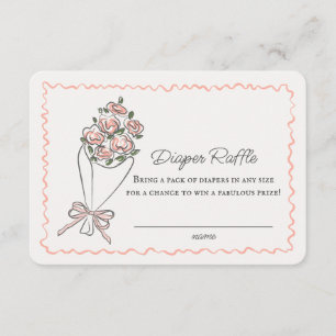 Marché de fleurs roses encart pour tirage au sort 