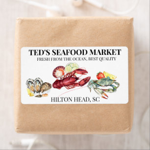 Marché de Fruits de Mer Entreprise Homard Crabe