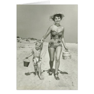 Marche de mère et de fils