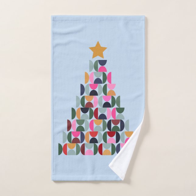 Marché d'hiver 10 sapin de Noël coloré (Serviette à main)