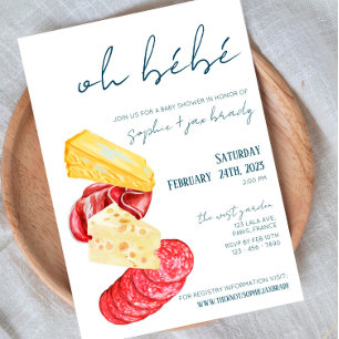Marché Français - Fromage - Invitation Baby shower