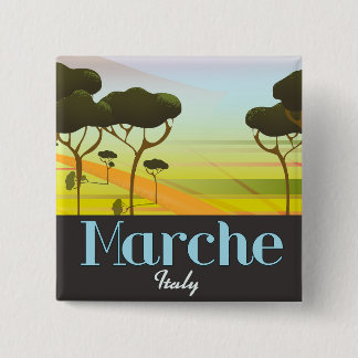 Marche Italy travel poster 2 Inch Square Button