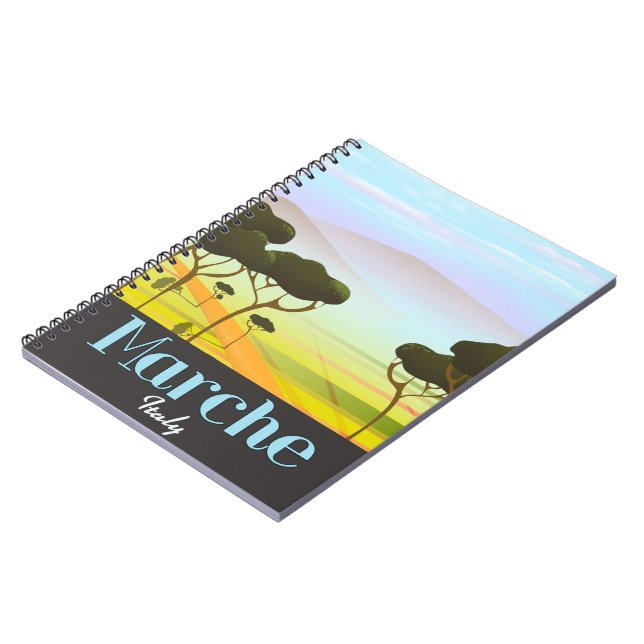 Marche Italy travel poster Notebook (Left Side)