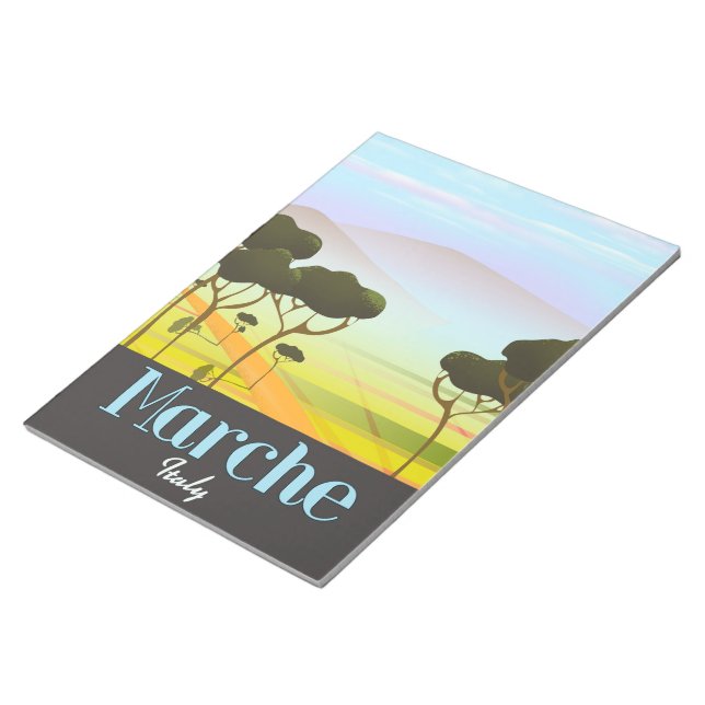 Marche Italy travel poster Notepad (Angled)