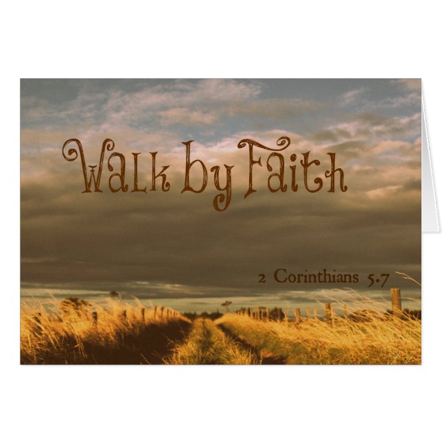 Marche par la foi Bible Verse Écriture (Devant Horizontal)