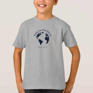 Marche Pour Le Monde T-Shirt - Garçons Gris Sombre
