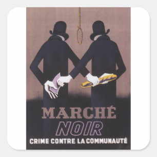 Marche Propaganda Poster Square Sticker