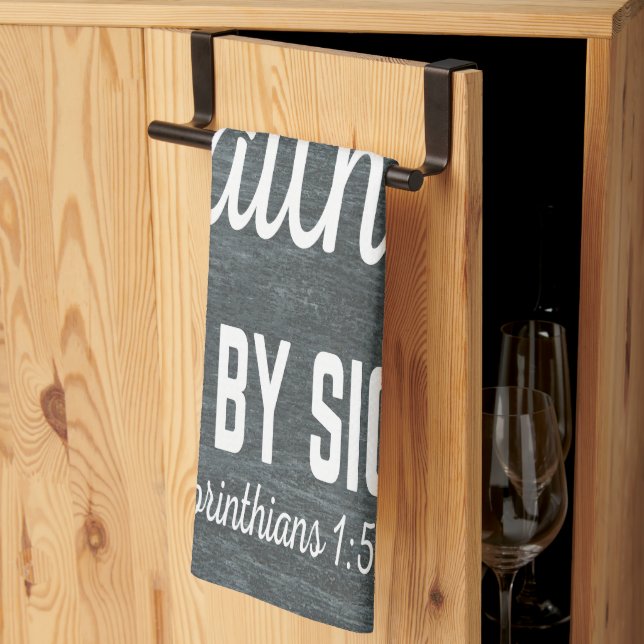 Marcher Par La Foi Pas Par Vue Serviette De Cuisin (Pliage en tiers)