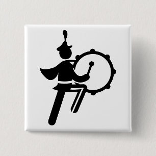 Marching Band - Bass Drum 2 Inch Square Button