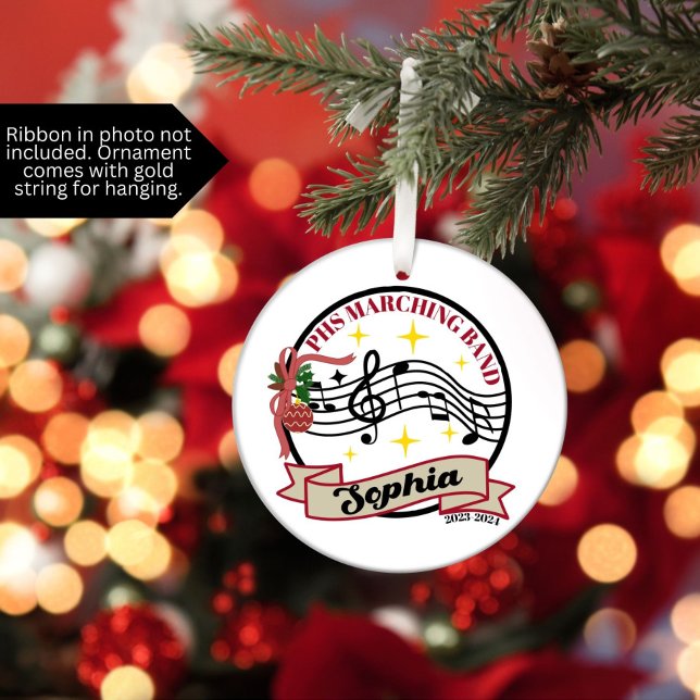 Marching Band Christmas Ornament (Christmas ornament for Marching band member that is customizable with name, school and year)