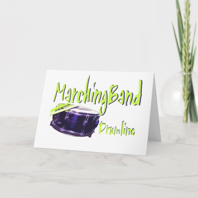 Marching Band Drumline Card (Front)