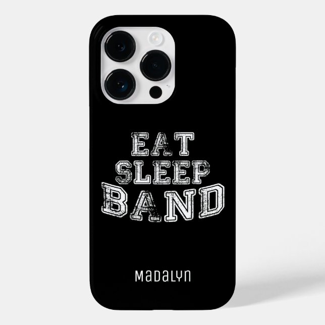 Marching Band Eat Sleep Band Typography Case-Mate iPhone Case (Back)