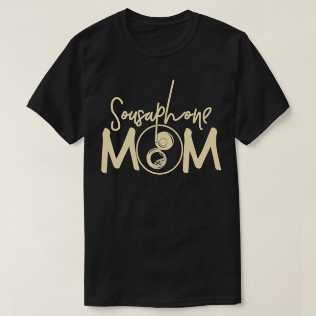 Marching Band Funny Sousaphone Mom T-Shirt (Design Front)