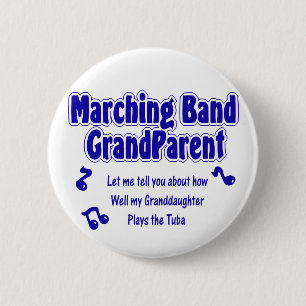 Marching Band Grandparent/ Tuba 2 Inch Round Button