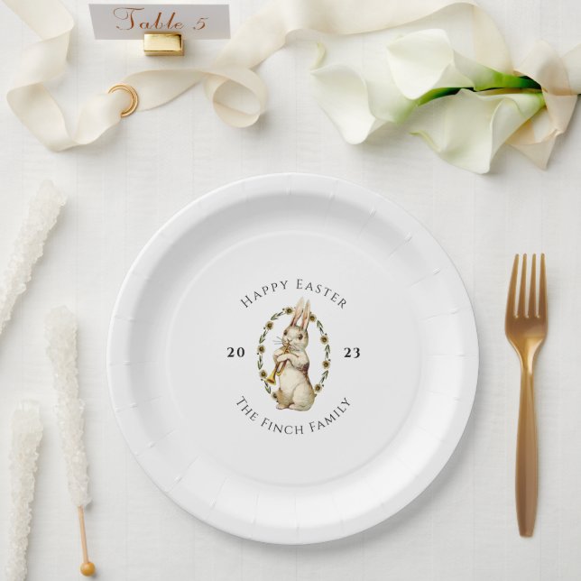 Marching Band Happy Easter Paper Plate (Wedding)