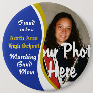 Marching Band Mom 6 Inch Round Button