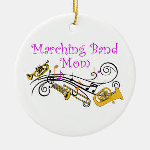 MARCHING BAND MOM CERAMIC ORNAMENT