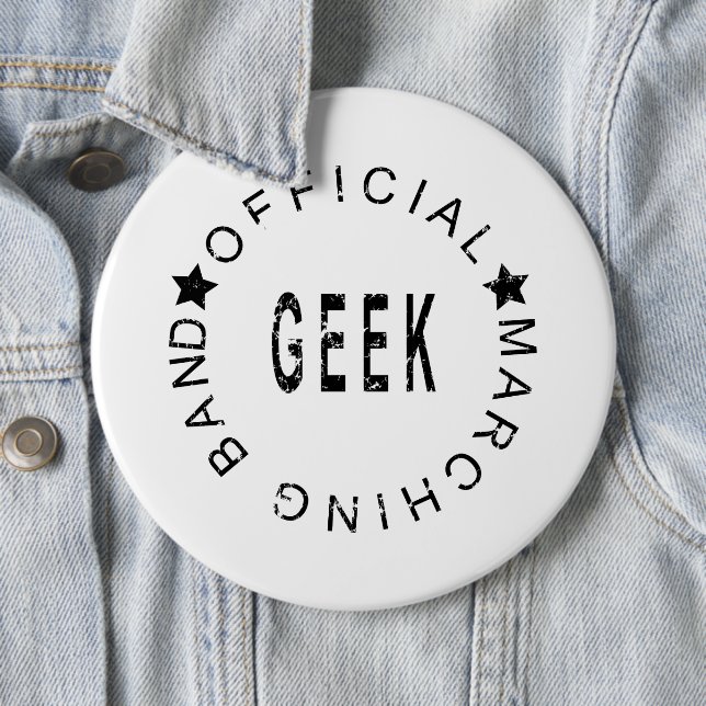 Marching Band Official Geek 6 Inch Round Button (In Situ)