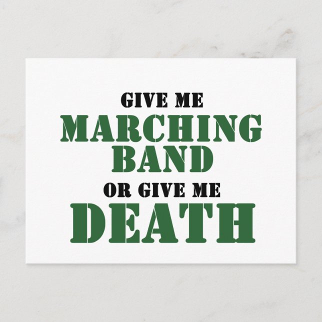 Marching Band or Death Postcard (Front)