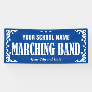 Marching Band Parade Swirls Stars any colour Banner