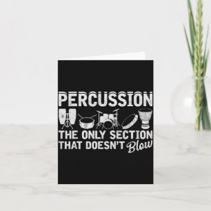 Marching Band Percussion For Percussionist Drummer Card