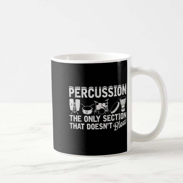 Marching Band Percussion For Percussionist Drummer Coffee Mug (Right)