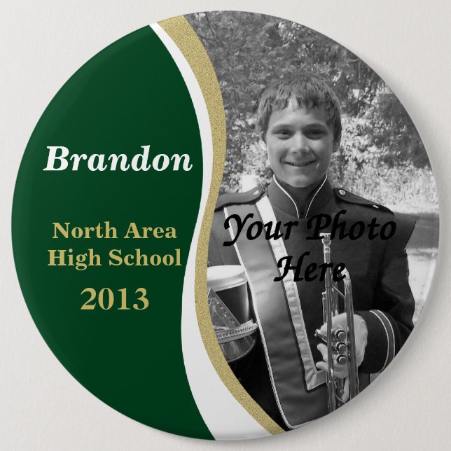Marching Band Photo 6 Inch Round Button (Front)
