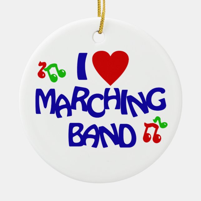 Marching Band Photo Ceramic Ornament (Front)