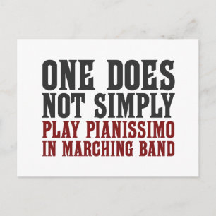 Marching Band Pianissimo Postcard