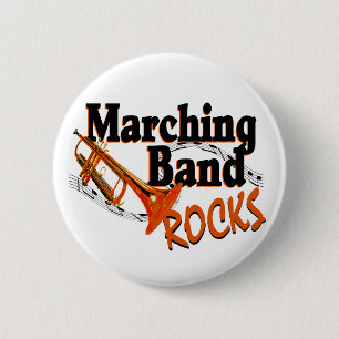 Marching Band Rocks 2 Inch Round Button
