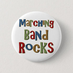 Marching Band Rocks 2 Inch Round Button