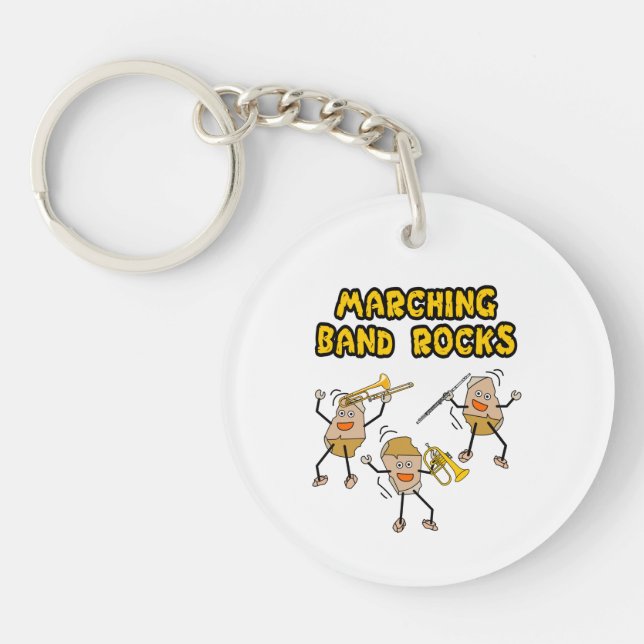 Marching Band Rocks Keychain (Front)