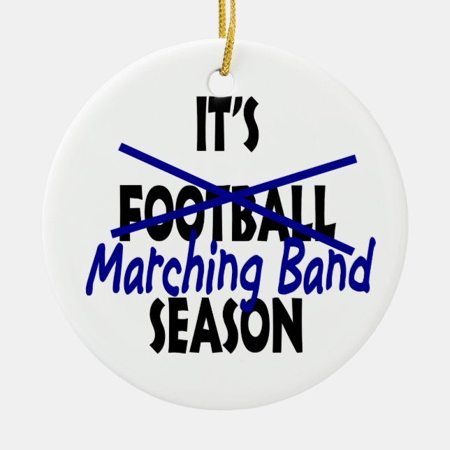 Marching Band Season Ceramic Ornament (Front)
