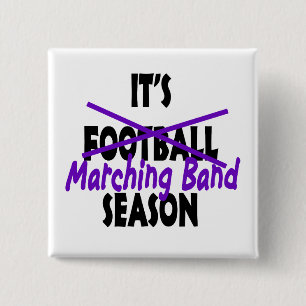 Marching Band Season/ Purple 2 Inch Square Button