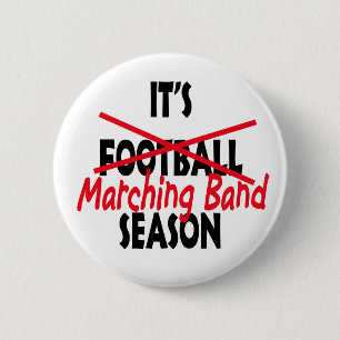 Marching Band Season / Red 2 Inch Round Button