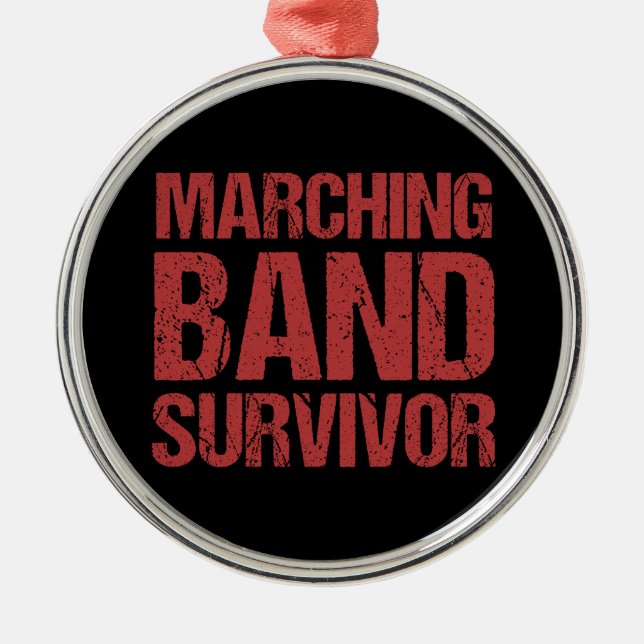 Marching Band Survivor Metal Ornament (Front)