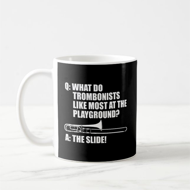Marching Band Trombone Trombonist Marching Band Tr Coffee Mug (Left)