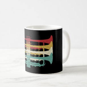 Marching Band Trumpet Player Retro Design  Coffee Mug