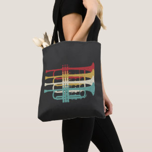 Marching Band Trumpet Player Retro Design  Tote Bag