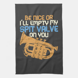 Marching Band Trumpets Kitchen Towel