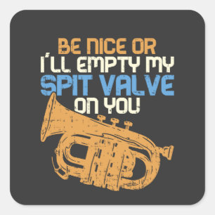 Marching Band Trumpets Square Sticker