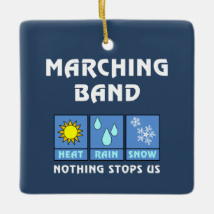 Marching Band Weather Ceramic Ornament
