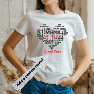 Marching Band Word Cloud Personalized  T-Shirt