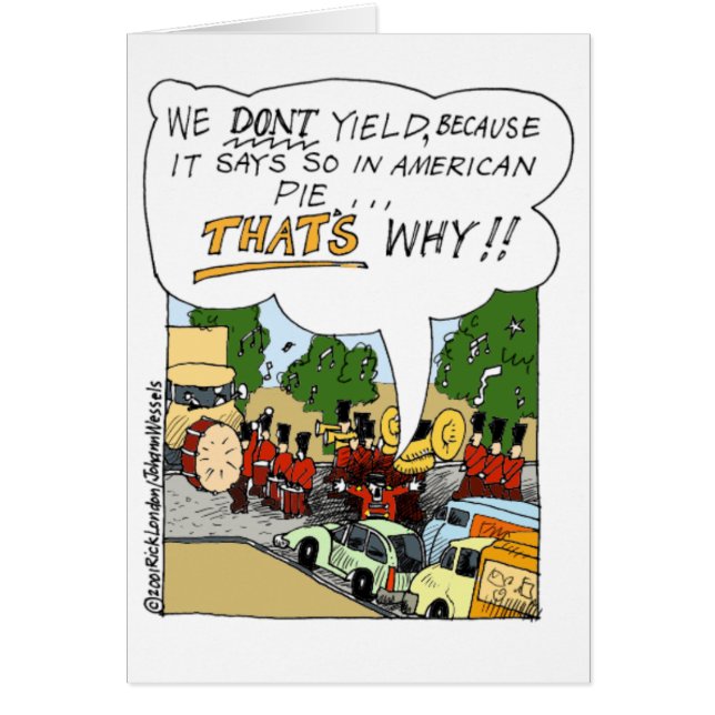 Marching Band Yields Funny Offbeat Cartoon Gifts (Front)