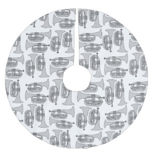 Marching Baritone Crosshatch Brushed Polyester Tree Skirt