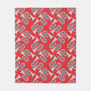 Marching Baritone Crosshatch Fleece Blanket