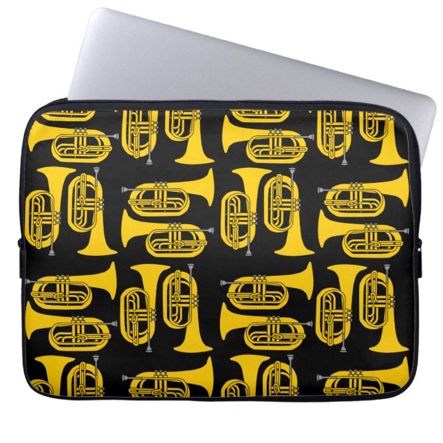 Marching Baritone Crosshatch  Laptop Sleeve (Front)