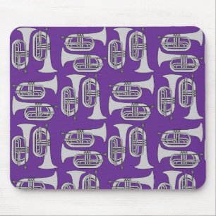 Marching Baritone Crosshatch  Mouse Pad