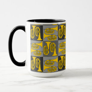 Marching Baritone Crosshatch  Mug